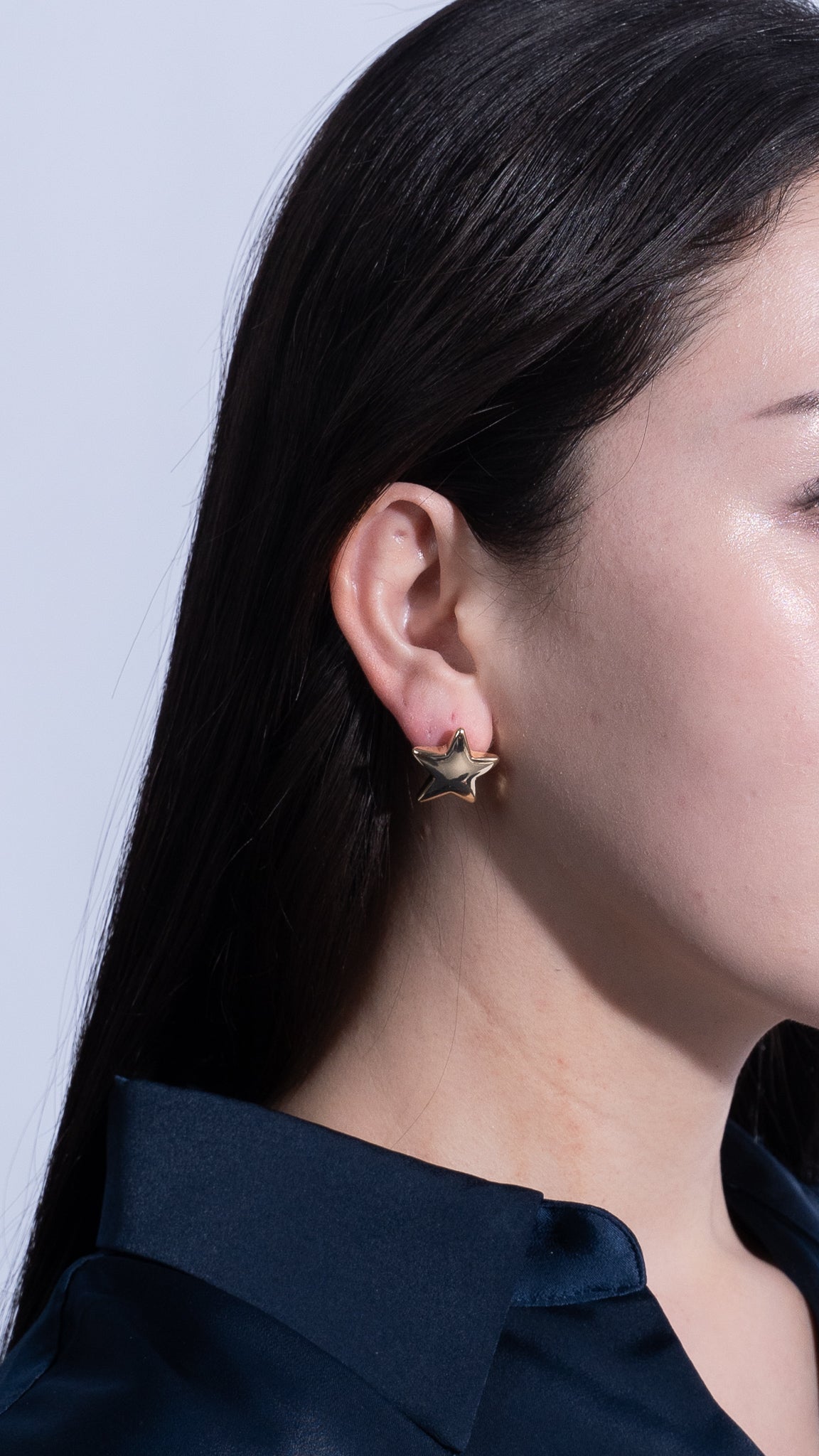 軽量ピアスぷっくりスター