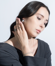 【K2】軽量ピアス ぷっくりフープドロップ