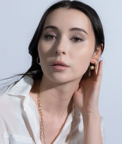 【RTP-4】ゴールドパールサークルピアス