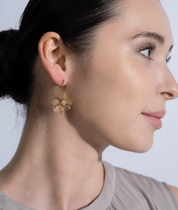 完売：入荷待ち【F1】フレームフラワーピアス