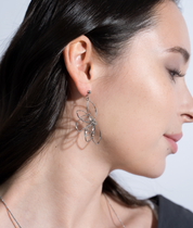 【F5】フレームフラワーピアス