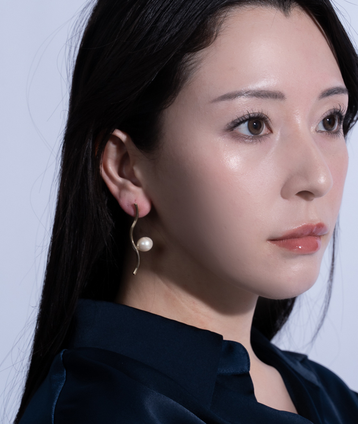 【RTP-5】ゴールドパールラインピアス