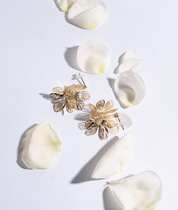 完売：入荷待ち【F1】フレームフラワーピアス