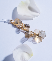 完売：入荷待ち【F2】揺れるフレームフラワーピアス